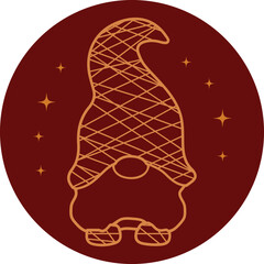 Christmas Gold Keychain SVG