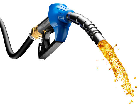 Gasoline gushing out from pump