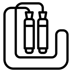 jumping rope workout diet fitness icon