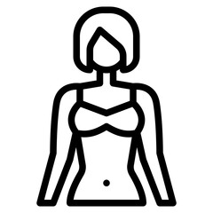 skinny woman healthy fit strong icon