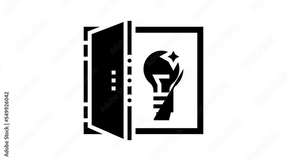 Poster idea for resolve problem glyph icon animation
