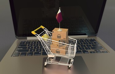 Quatar, State of Qatar - e-commerce, e-commerce background