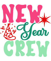  Retro New Year 2023 SVG Bundle, New Year Quotes svg, Happy New Year svg, 2023 svg, New Year Shirt svg