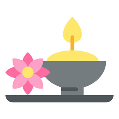 candle spa massage relax icon