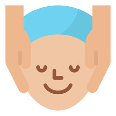 facial massage relax treatment icon