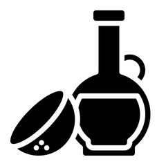 coconut oil aroma massage spa icon