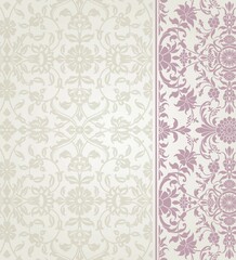 wedding card design, traditional paisley floral pattern , royal India	