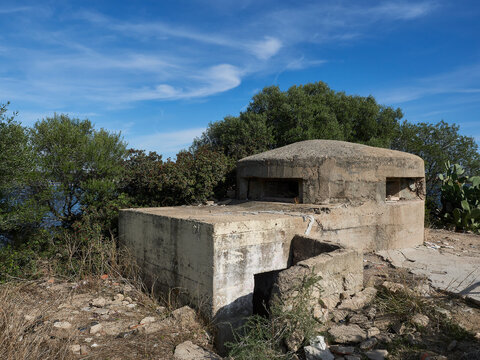 A picture of a second world war bunker