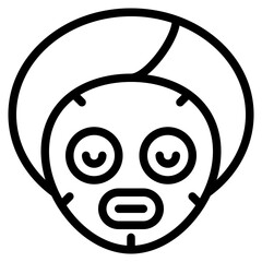 facial mask spa treatment relax icon