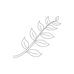  Leaves icon isolated on a white background.