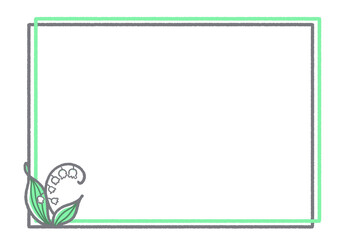 可憐なスズランを添えた爽やかなフレーム