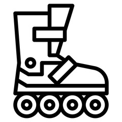 roller sport activity competition icon