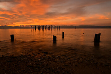 sunset on the beach