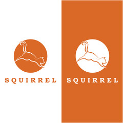 squirrel logo and vector with slogan design