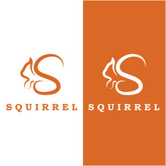 squirrel logo and vector with slogan design