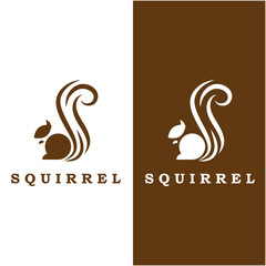 squirrel logo and vector with slogan design