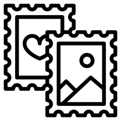 stamps post postage activity icon