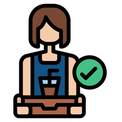 receive food complete delivery icon