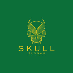 Skull menggambar dalam vintage