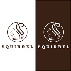 squirrel logo and vector with slogan design