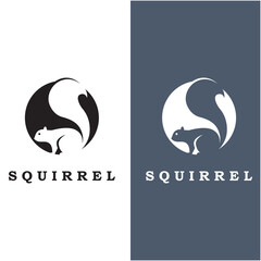 squirrel logo and vector with slogan design