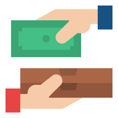 buy money exchange food icon