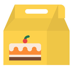 cake take away box delivery icon