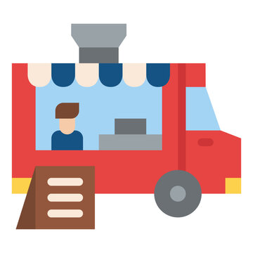 food truck delivery food vehicle icon