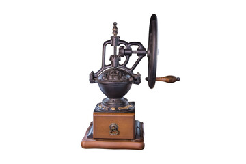 Vintage hand cranked coffee grinder.