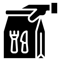 take away hold give bag icon