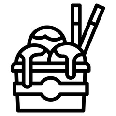 ice cream sweets food delivery icon