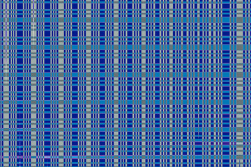 An attractive fabric pattern created by a seamless mixture of blue gingham stripes and squares with an almost 3D like effect.