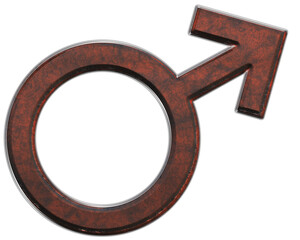 Metal sign of a man- clipart png. Standard photoshop shapes- metal computer symbols. Creative figure- metal corrosion
