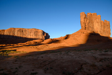 Fototapeta na wymiar Sandstone cliffs in Monument Valley Navajo Tribal Park, USA.