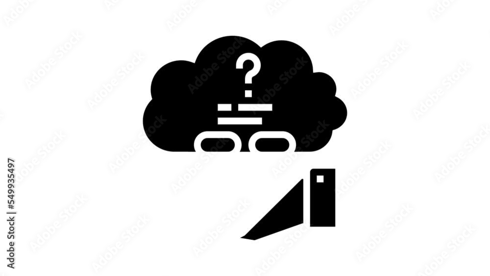 Aufkleber decision problem glyph icon animation