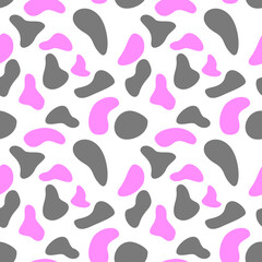 Naklejka na ściany i meble Abstract seamless pattern with gray and pink colors on a white background for texture and fabric print.