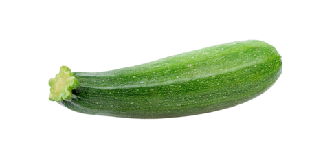 fresh green zucchini with slice isolated on transparent png