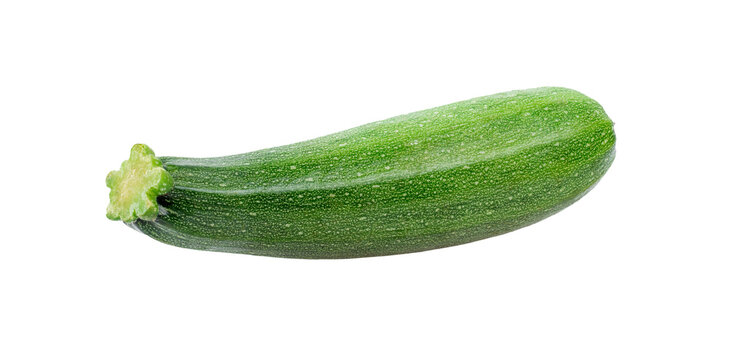 fresh green zucchini with slice isolated on transparent png