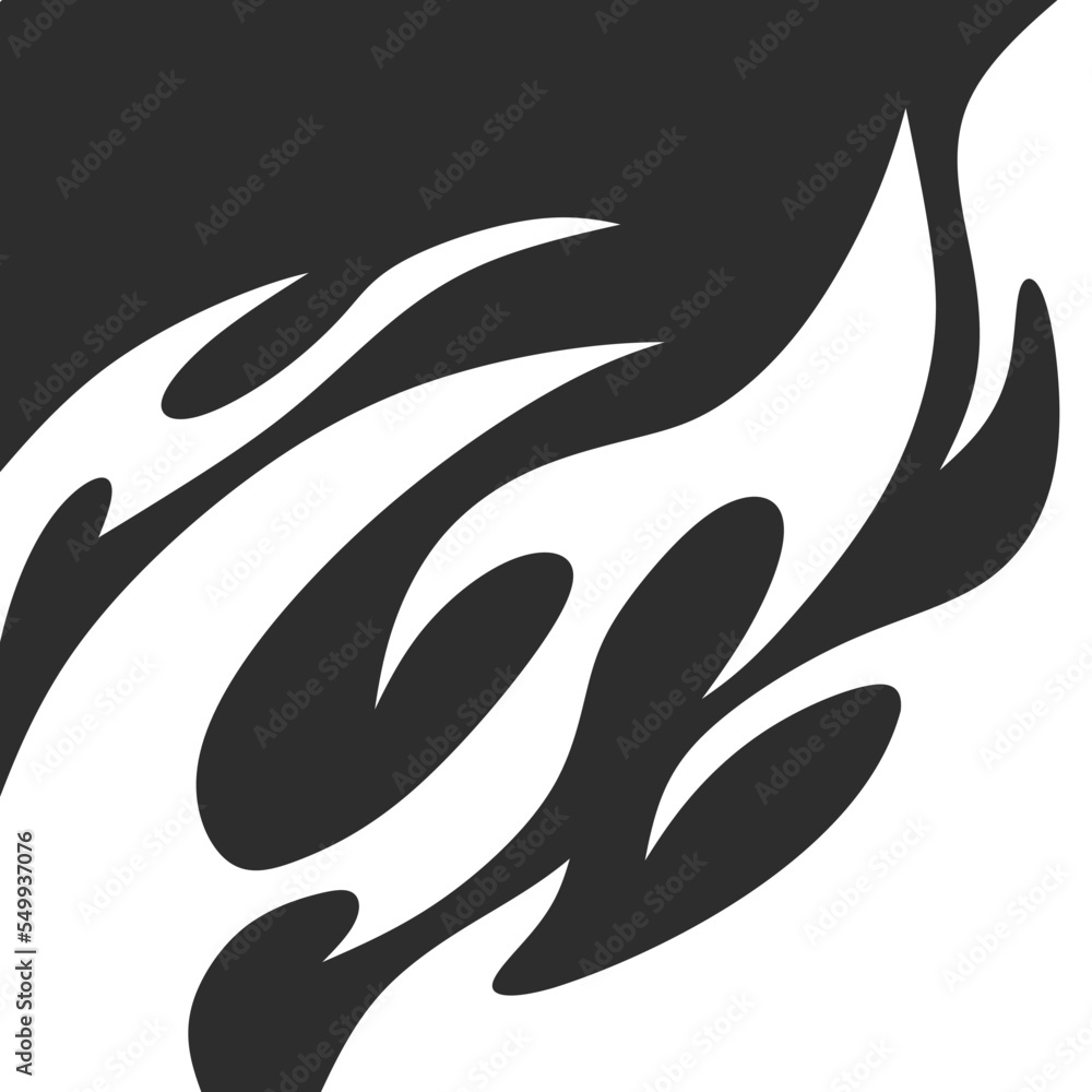 Poster simple background with flame pattern