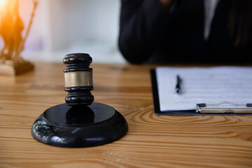 lawyer working on table office, law and justice concept, Selective focus, Law,	