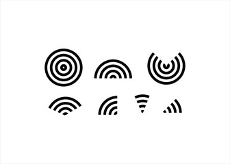 radar signal network technology logo design icon