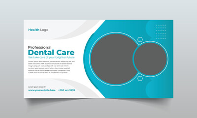 Modern social media ads post banner design template for medical, signboard, signage and dental care