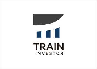 abstract train logo design