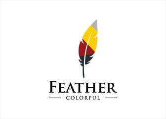 feather fur logo design