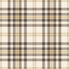 Plaid seamless pattern. Check fabric texture. Vector textile print.