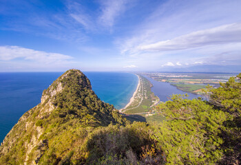 Mount Circeo (Latina, Italy) - The famous mountain on the Tirreno sea, in the province of Latina,...