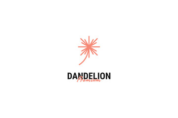Dandelion logo design vector template illustration