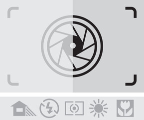 Camera vector Icon. Vector Illustration