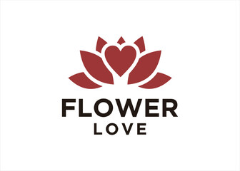 love flower logo design