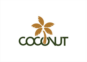 coconut tree palm logo design